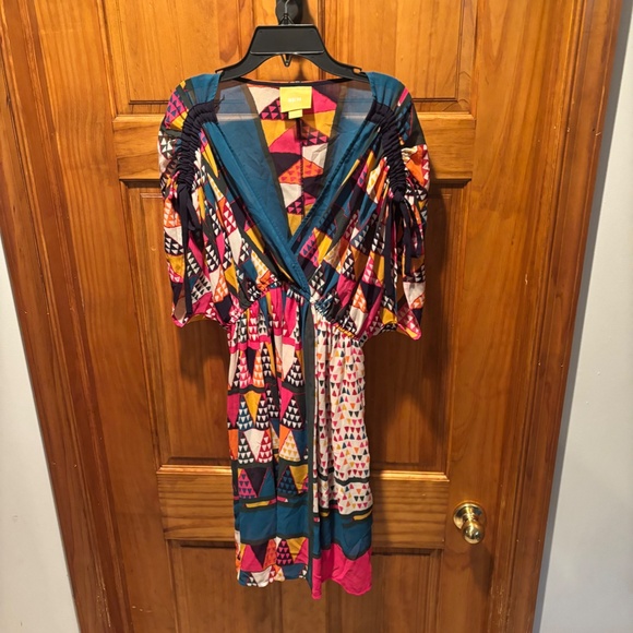 Anthropologie Maeve Geo Printed Tunic Dress or Cover Up Size 2 - Picture 2 of 6